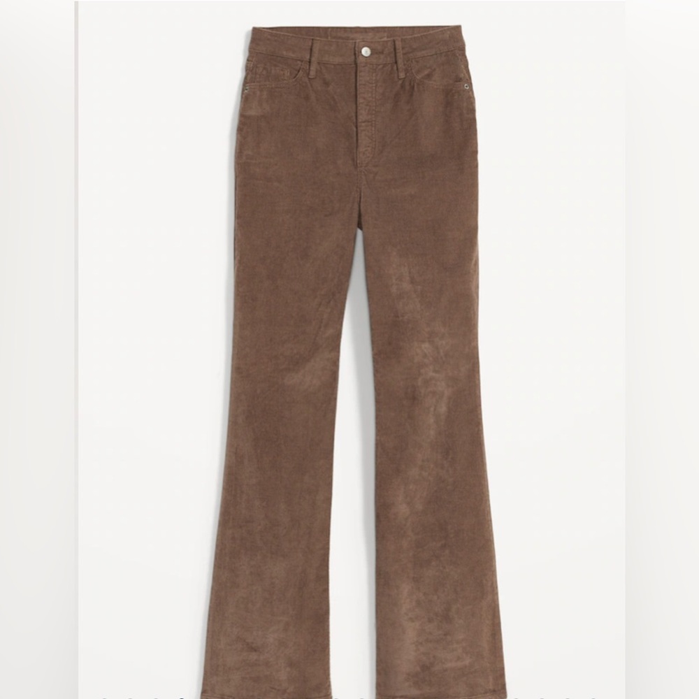 Higher High-Waisted Flare Corduroy Pants for Women